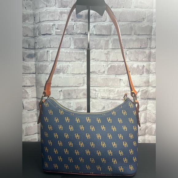 Project Bag Dooney & Bourke Navy and Yellow Shoulder Bag - Picture 6 of 16
